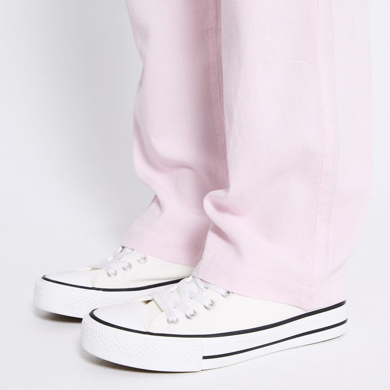 Linen blend pants "Roxy star" Soft Pink